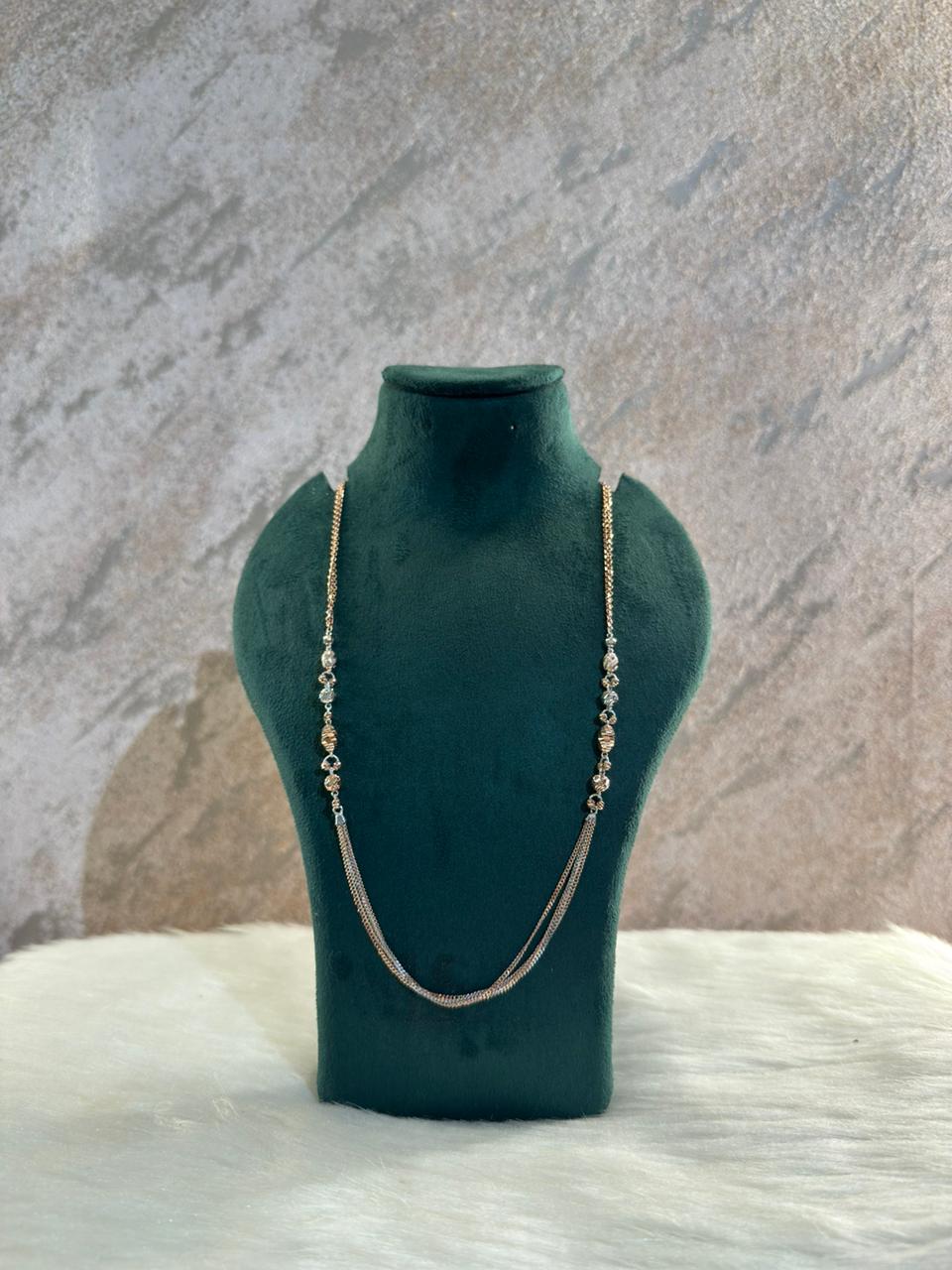 Double layer chain necklace