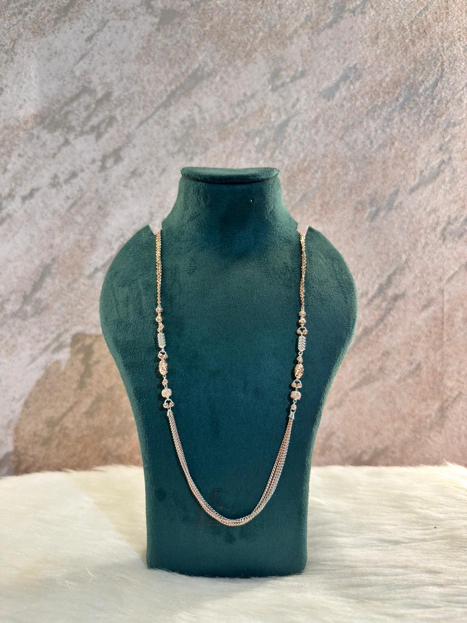 Sleek Multi- strand Long Necklace